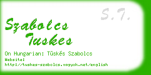szabolcs tuskes business card