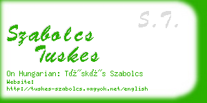 szabolcs tuskes business card